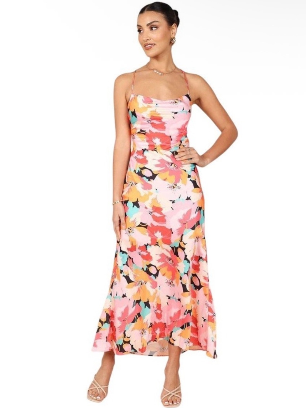 Petal and Pup NEW Posse Floral Lace-Up Back Maxi Dress Large